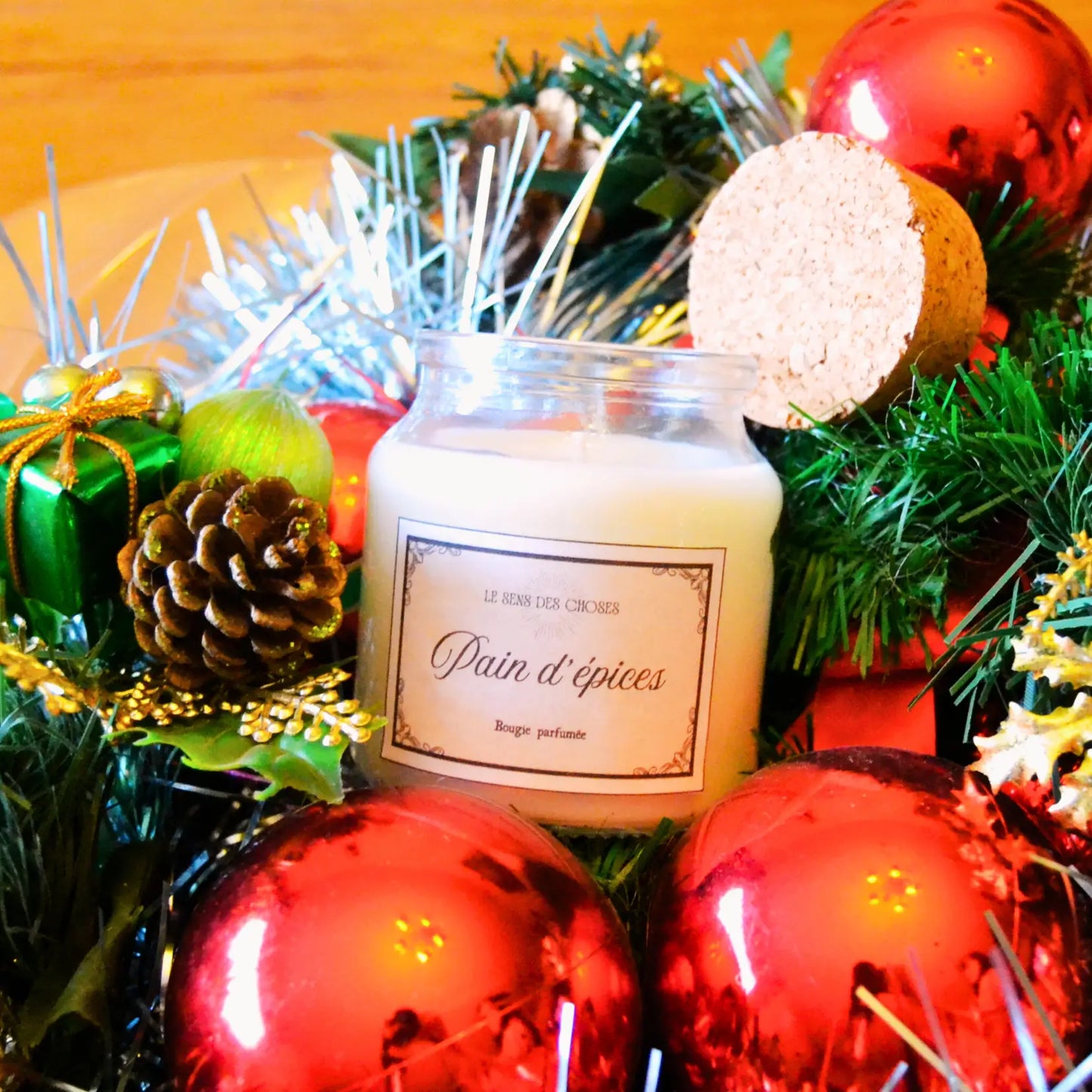 Bougie parfumée artisanale au pain d'épices – Création artisanale | Le sens des choses – Boutique de bougies parfumées végétales et objets décoratifs écoresponsables