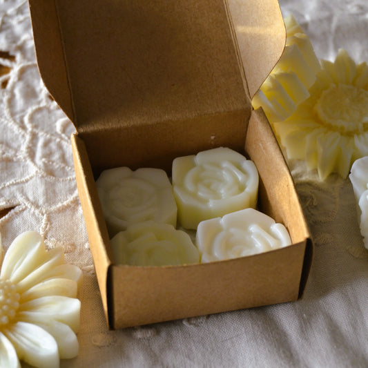 Coffret découverte de quatre mini fondants parfumés – Création artisanale | Le sens des choses – Boutique de bougies parfumées végétales et objets décoratifs écoresponsables