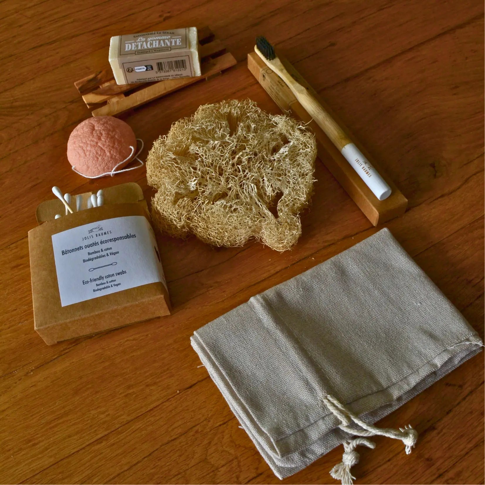 Kit salle de bain écoresponsable — routine beauté zéro déchet – Création artisanale | Le sens des choses – Boutique de bougies parfumées végétales et objets décoratifs écoresponsables