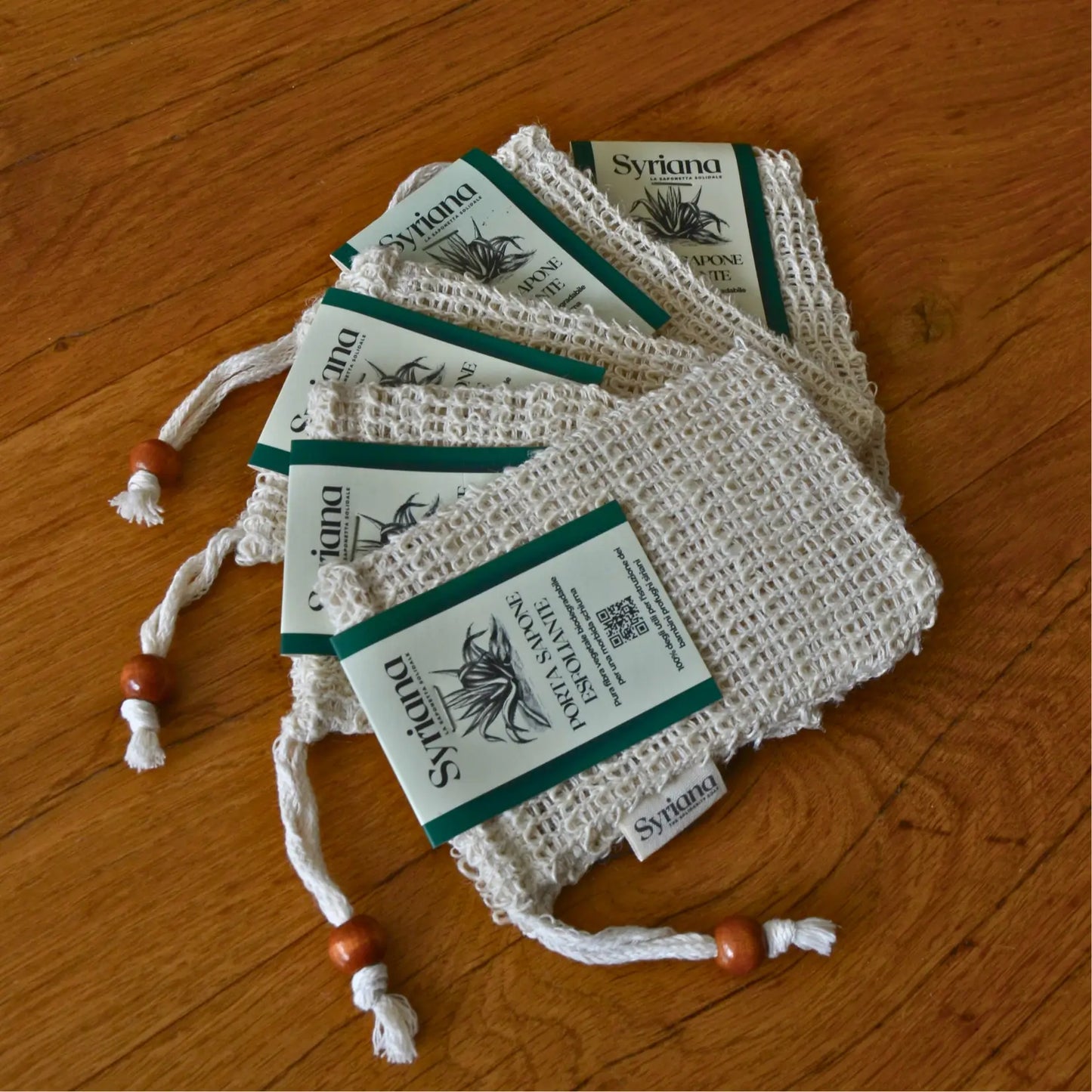 Sachet à savon en sisal naturel biodégradable – Création artisanale | Le sens des choses – Boutique de bougies parfumées végétales et objets décoratifs écoresponsables