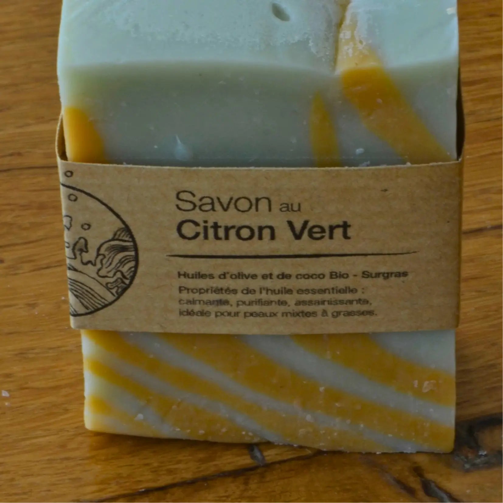 Savon artisanal surgras au citron vert – Création artisanale | Le sens des choses – Boutique de bougies parfumées végétales et objets décoratifs écoresponsables