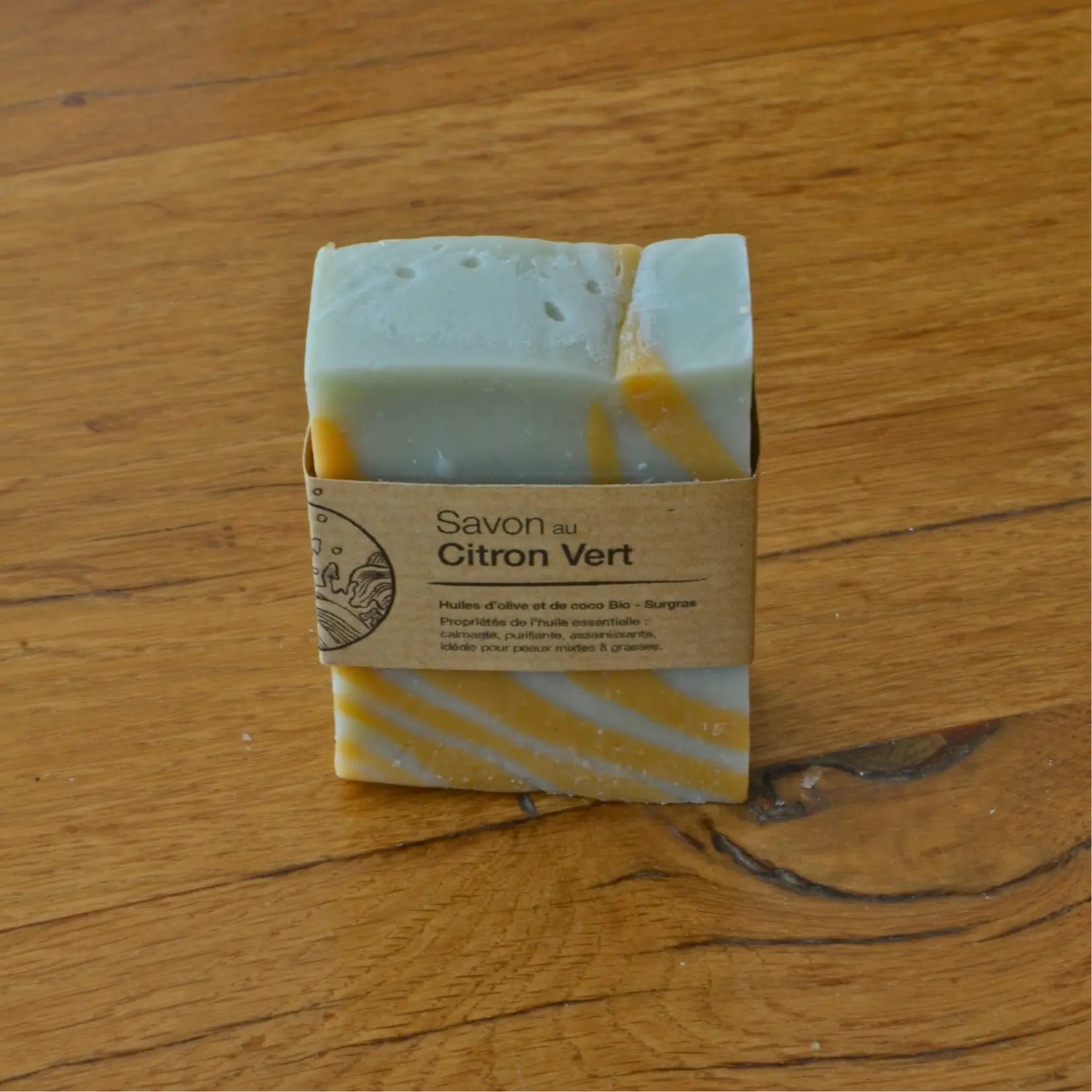 Savon artisanal surgras au citron vert – Création artisanale | Le sens des choses – Boutique de bougies parfumées végétales et objets décoratifs écoresponsables