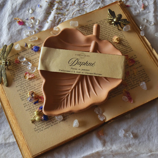 Daphné — Vide-poche en jesmonite – Création artisanale | Le sens des choses – Boutique de bougies parfumées végétales, décorations et savons