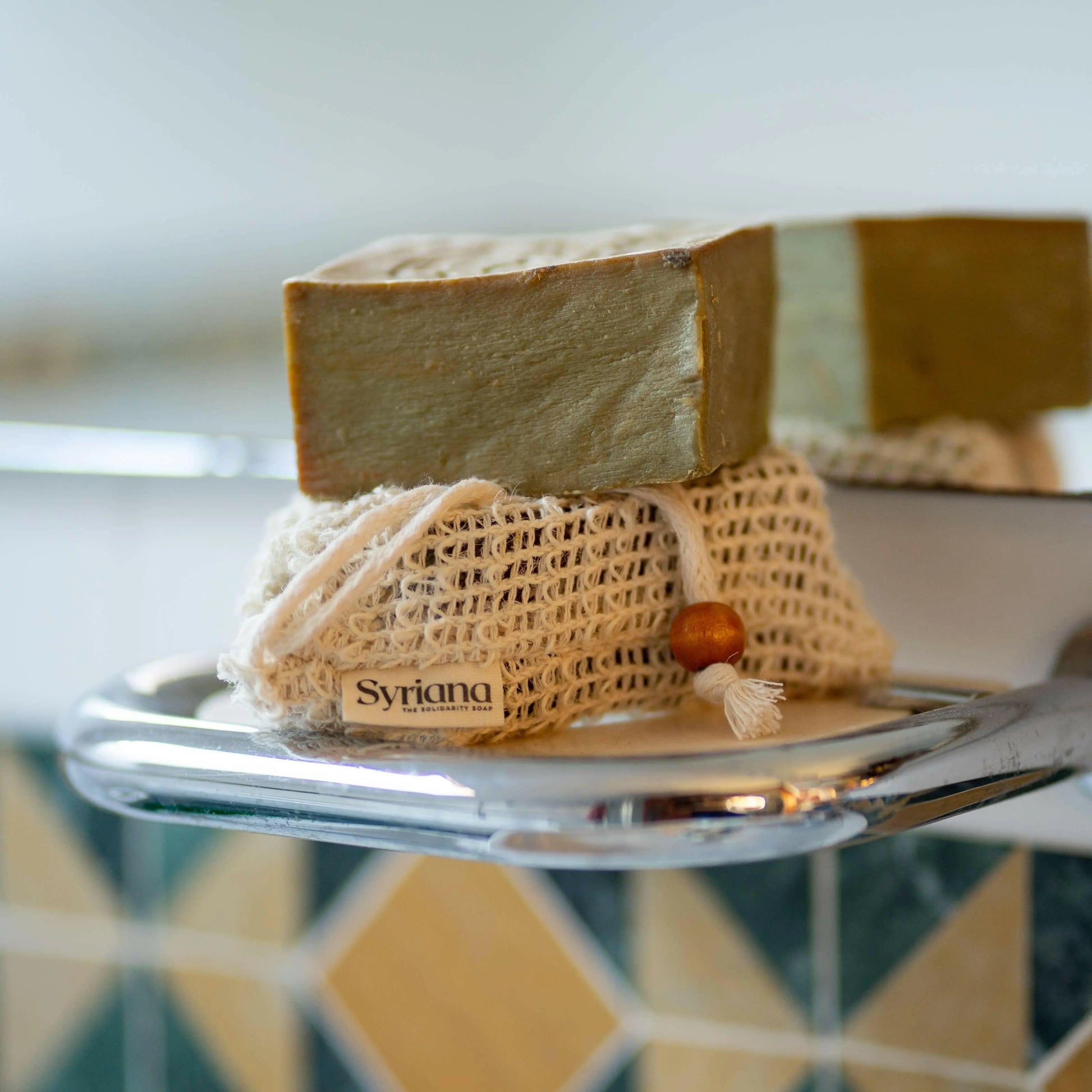 Sachet à savon en sisal naturel biodégradable – Création artisanale | Le sens des choses – Boutique de bougies parfumées végétales et objets décoratifs écoresponsables